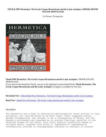 hermes trismegiste pdf|hermetica book free pdf.